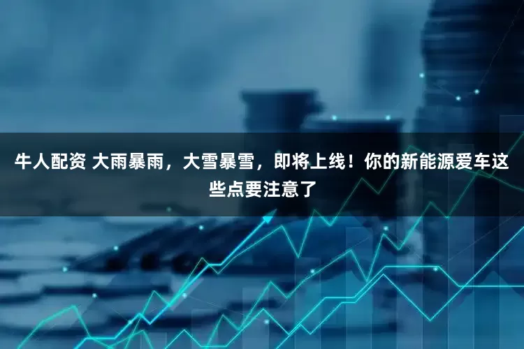 牛人配资 大雨暴雨，大雪暴雪，即将上线！你的新能源爱车这些点要注意了